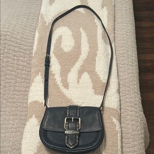 Michael Kors Navy Crossbody Bag with Gold Buckle